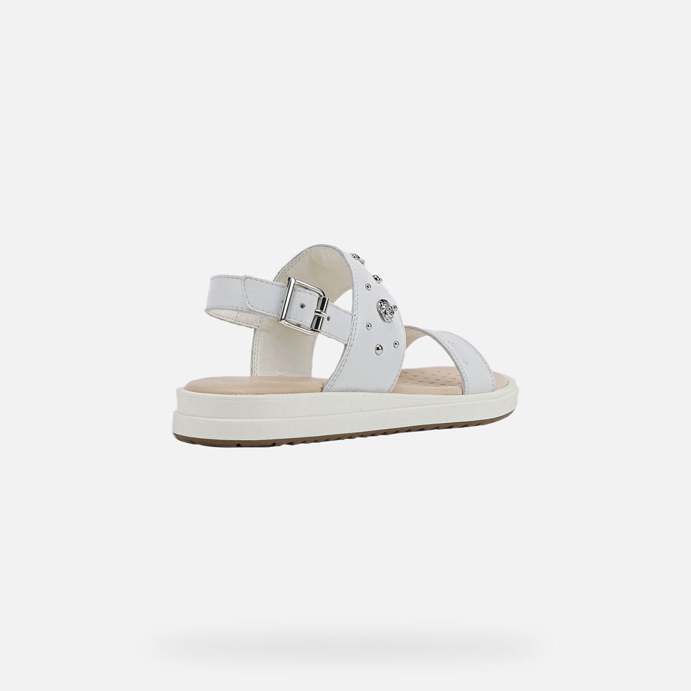 Geox Sandals White Rebecca - Geox Girls Shoes - KTJYBP452